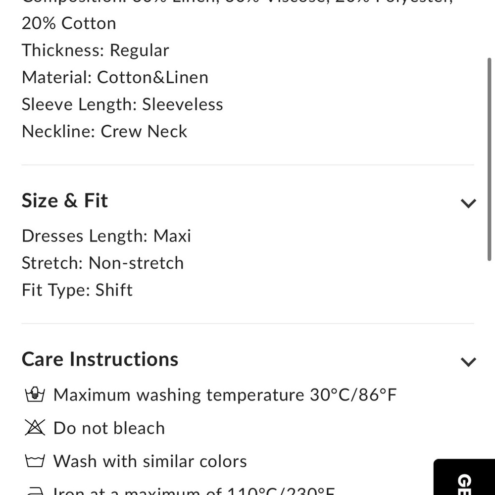 Cotton & Linen Sleeveless Long Dress - Picture 4 of 4
